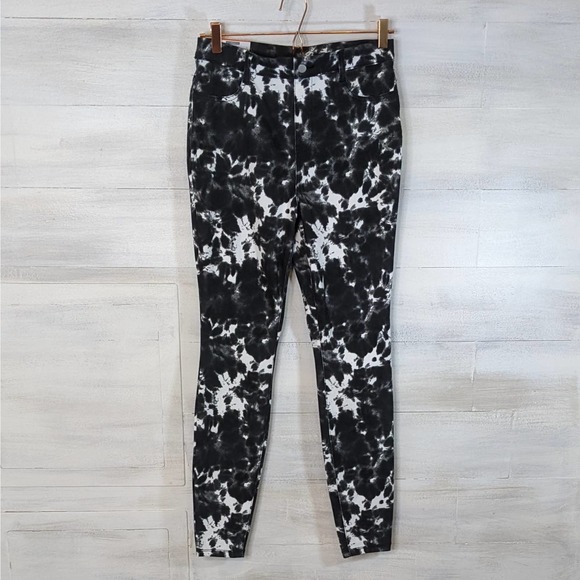 Time and Tru Black and White High Waist Stretch Jeggings Size M (8-10) NWT - Picture 1 of 4